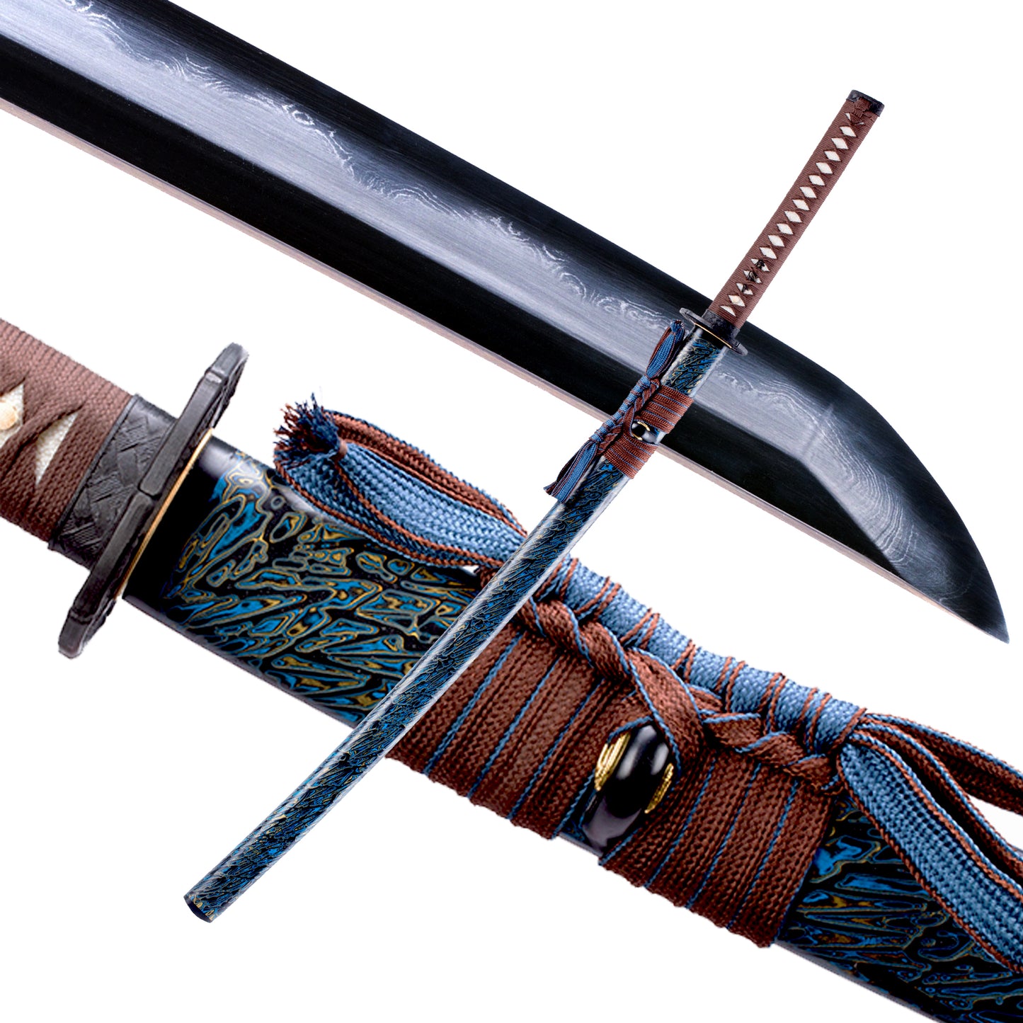Sanmai Katana Copper Tsuba Hand Polishing