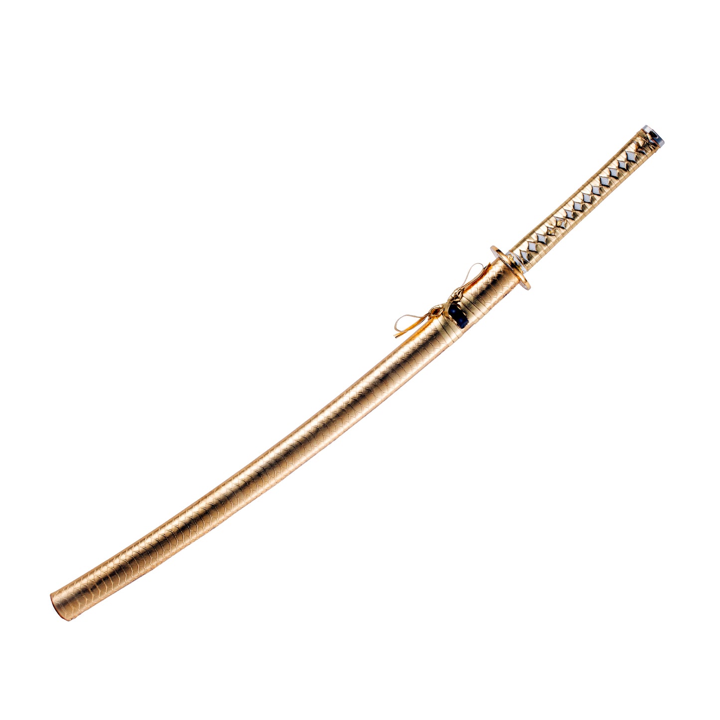 9260 Steel Katana Golden Leather And Gold Tsuba