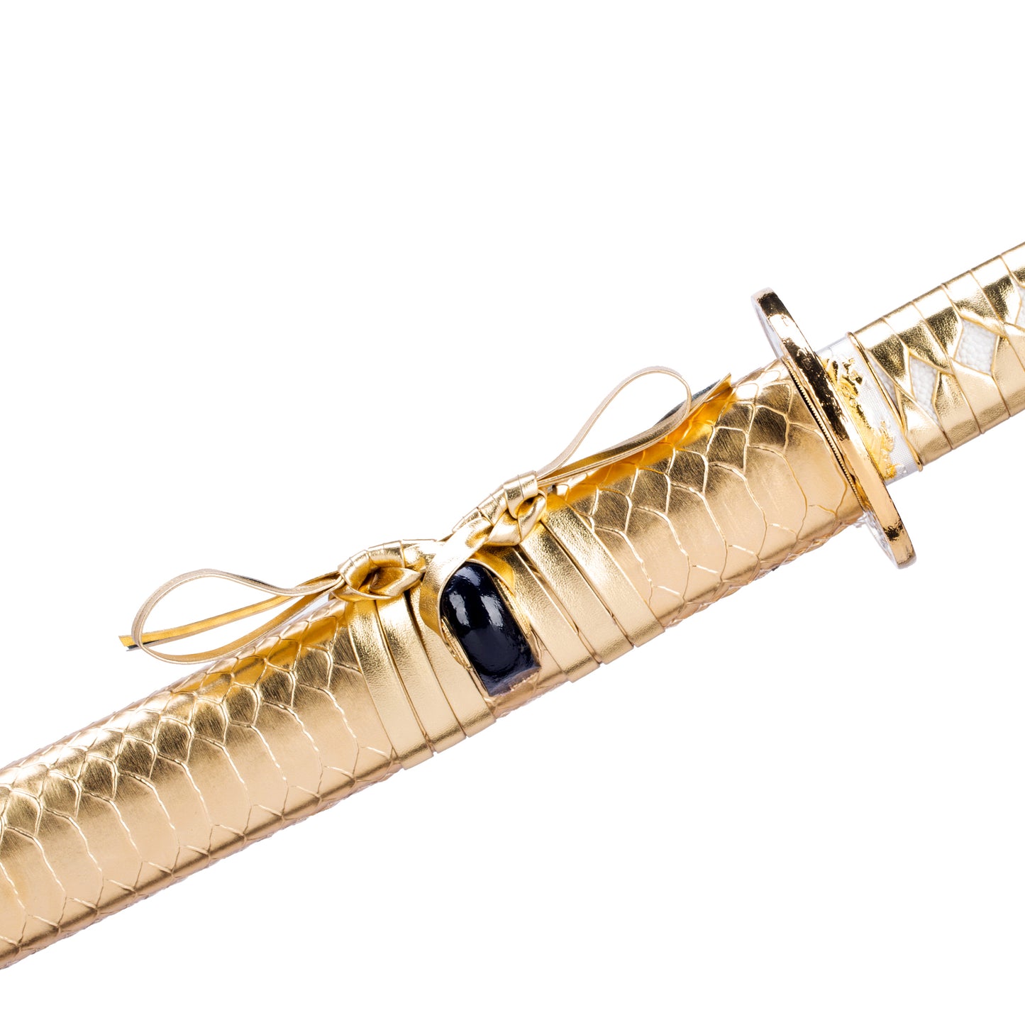 9260 Steel Katana Golden Leather And Gold Tsuba
