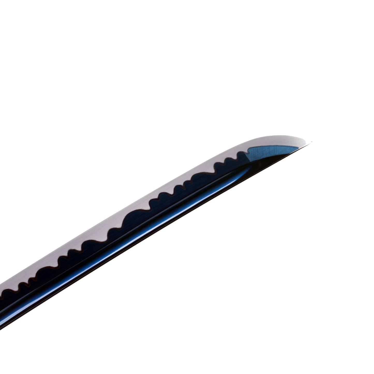 9260 Steel Katana Blue Blade White Fake Hamon