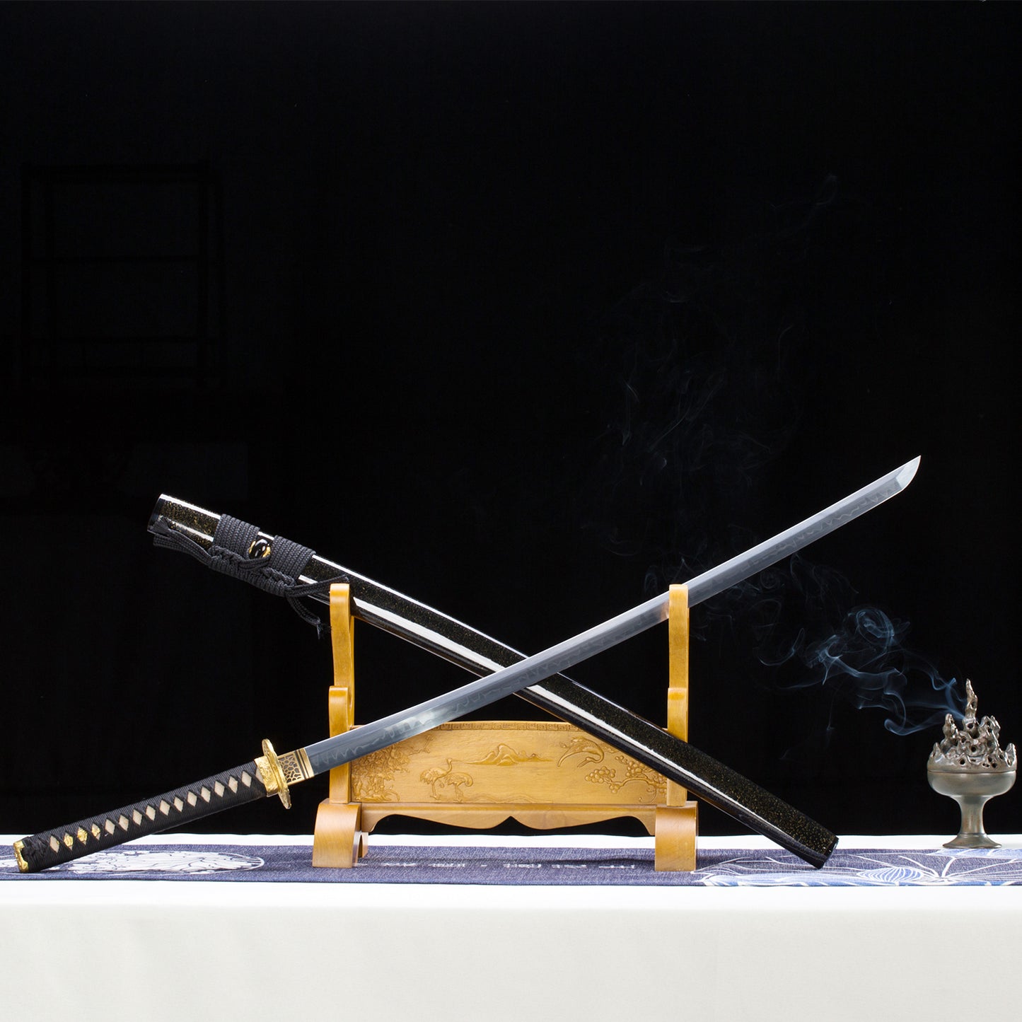 1095 Steel Katana Clay Tempered Real Hamon