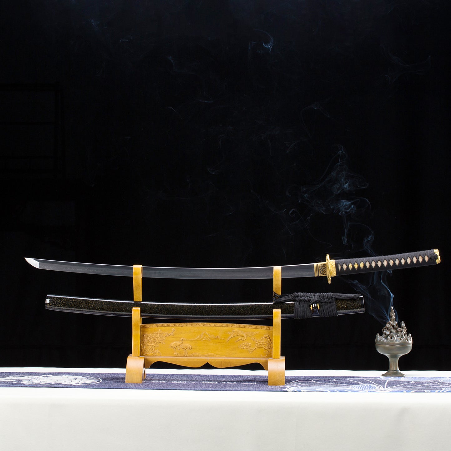 1095 Steel Katana Clay Tempered Real Hamon