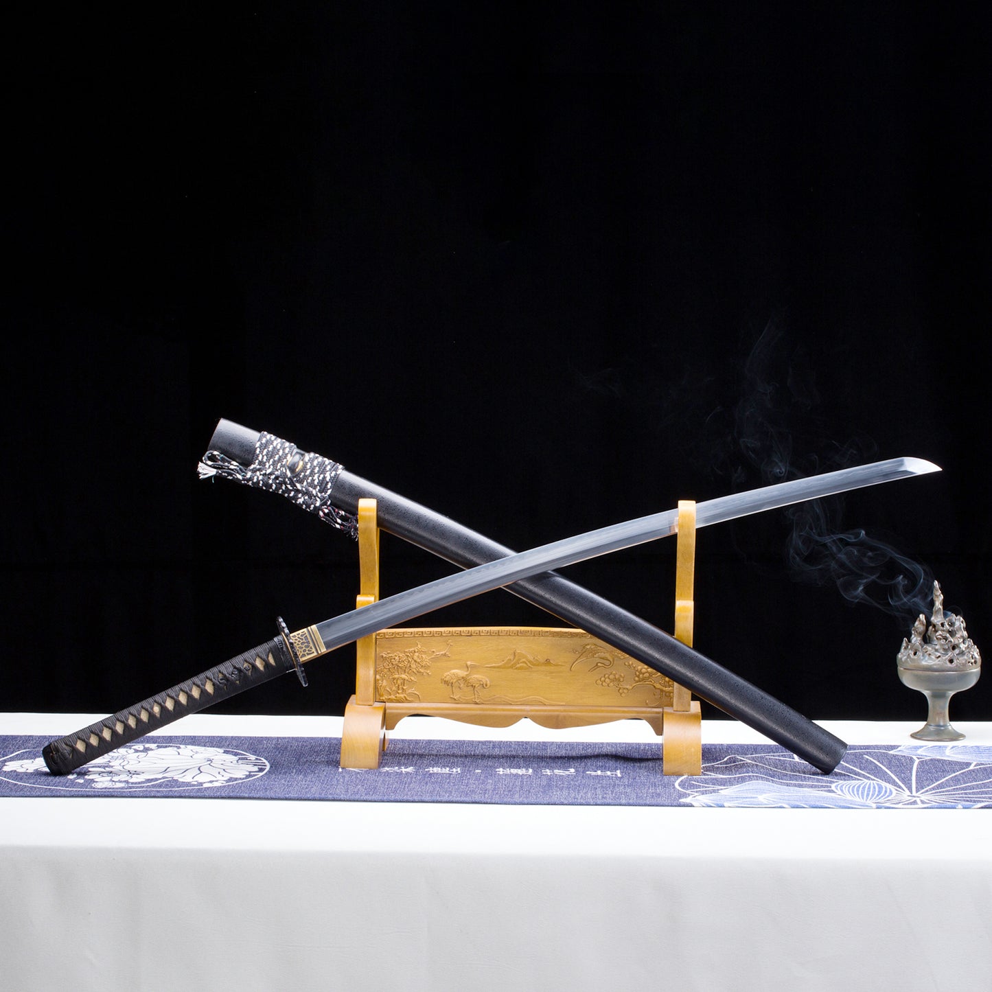 1095 Steel Katana Clay Tempered Real Hamon