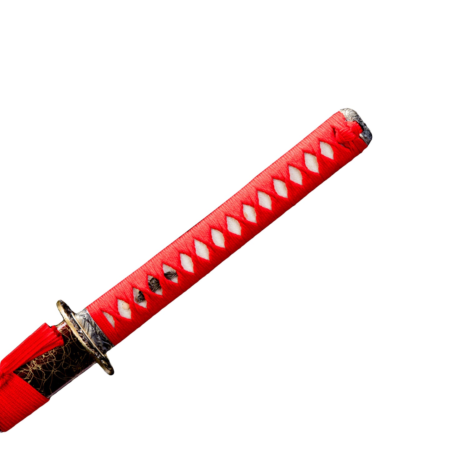 1060 Steel Katana Golden Blade Real Hamon Red Style