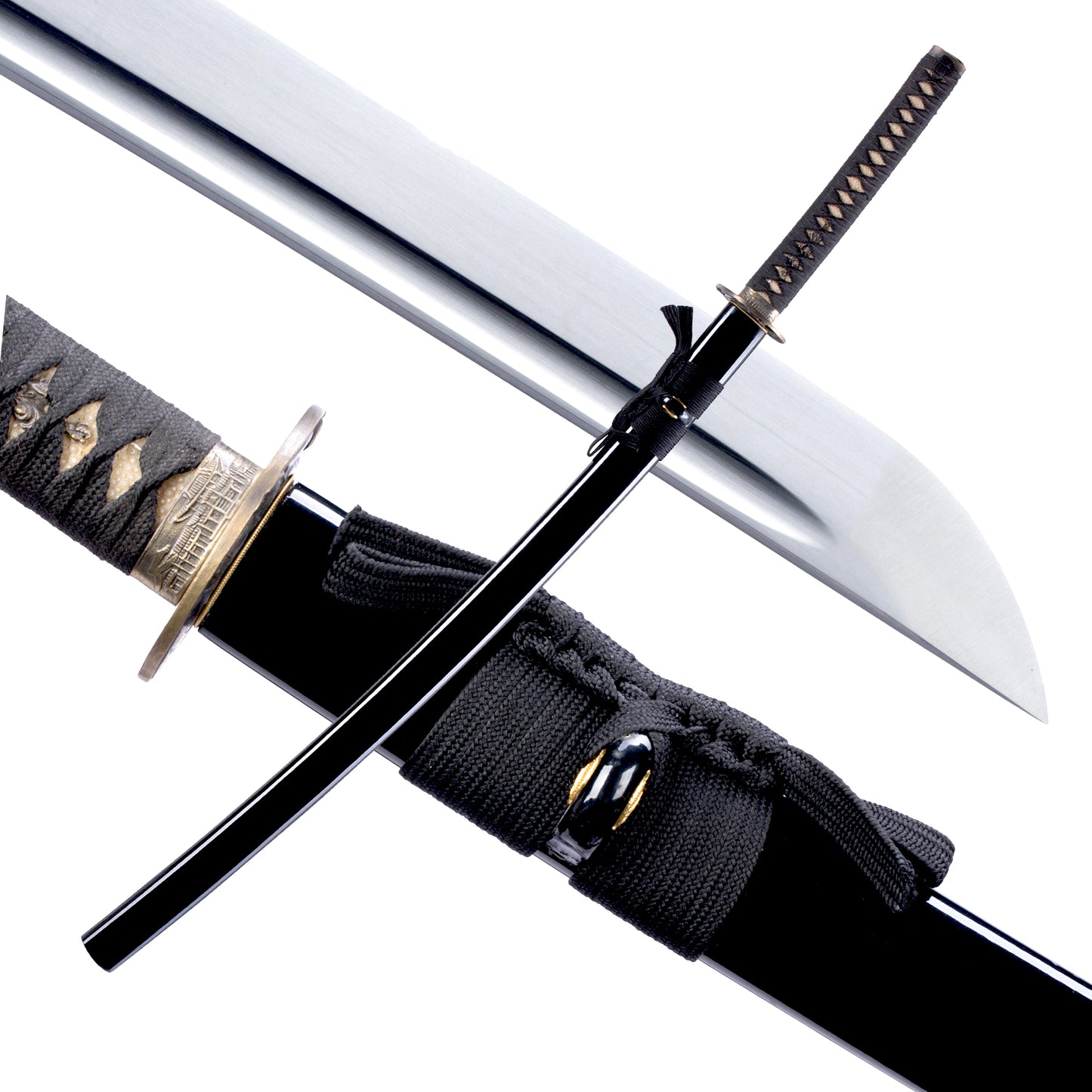 1060 Steel Katana Oil Quenching Samurai Tsuba