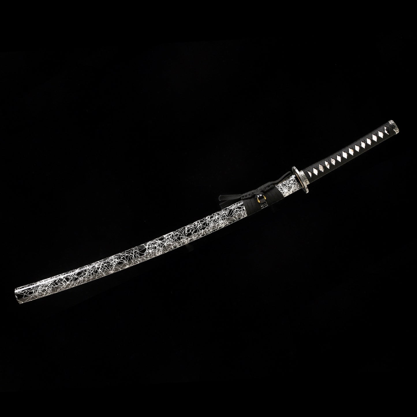 1060 Steel Katana Blue Blade Carving Flame Pattern