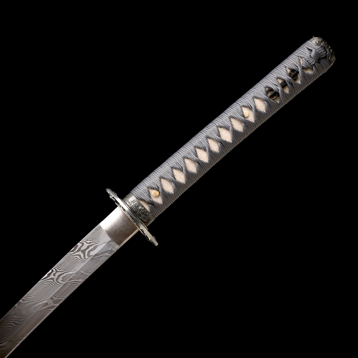 Damascus Steel Katana Twist Pattern Blade Real Sharp