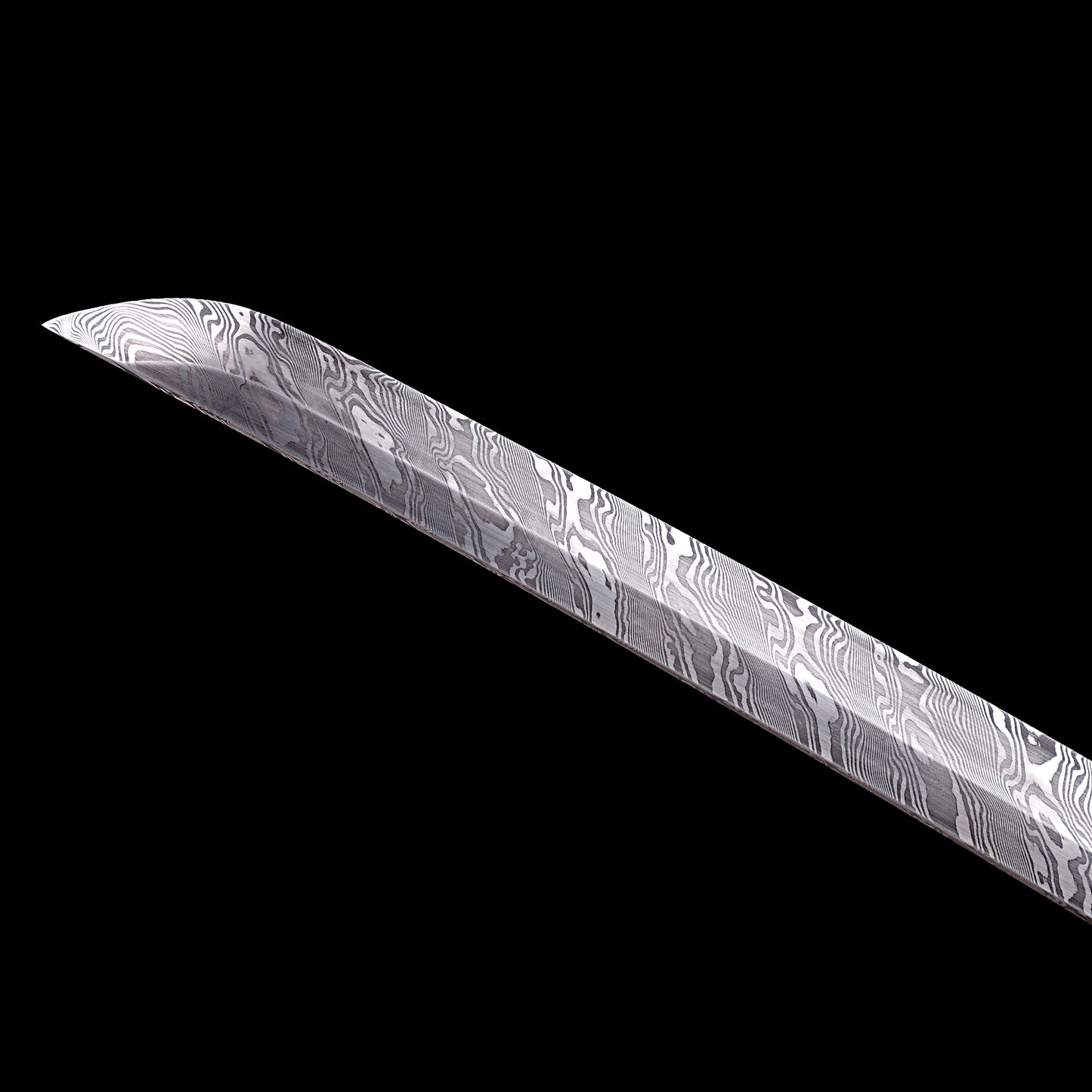 Damascus Steel Katana Twist Pattern Blade Real Sharp