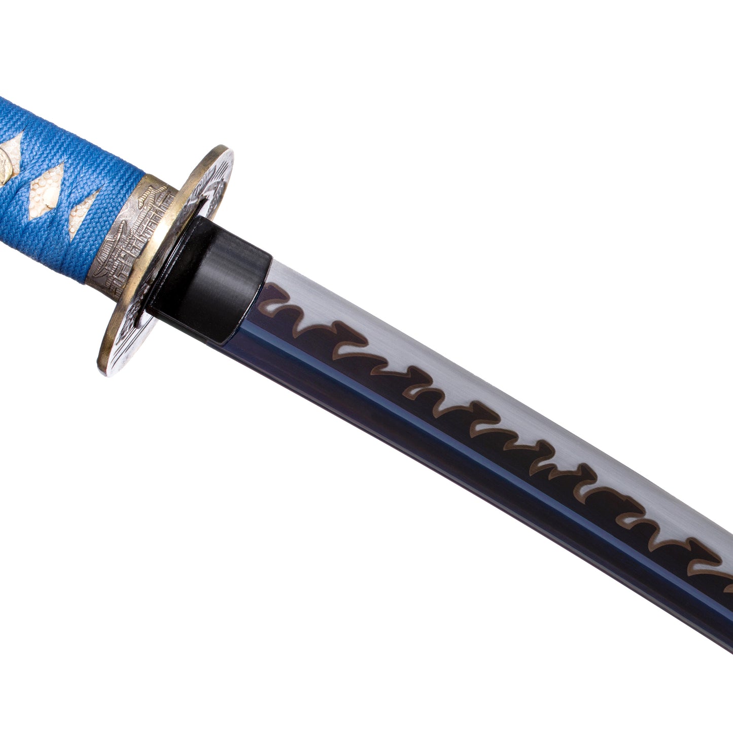 9260 Steel Katana Blue Blade With White Fake Hamon