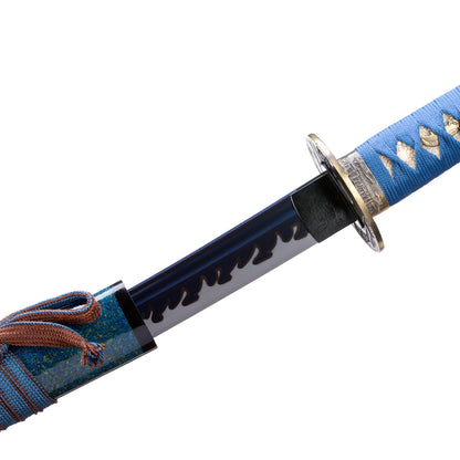 9260 Steel Katana Blue Blade With White Fake Hamon